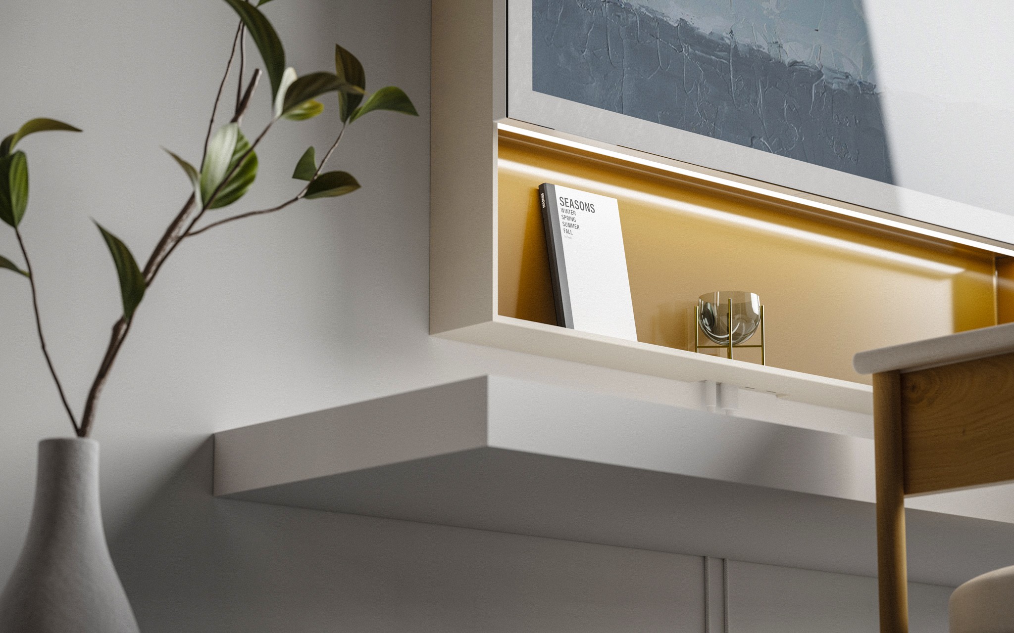 Logo on colored background