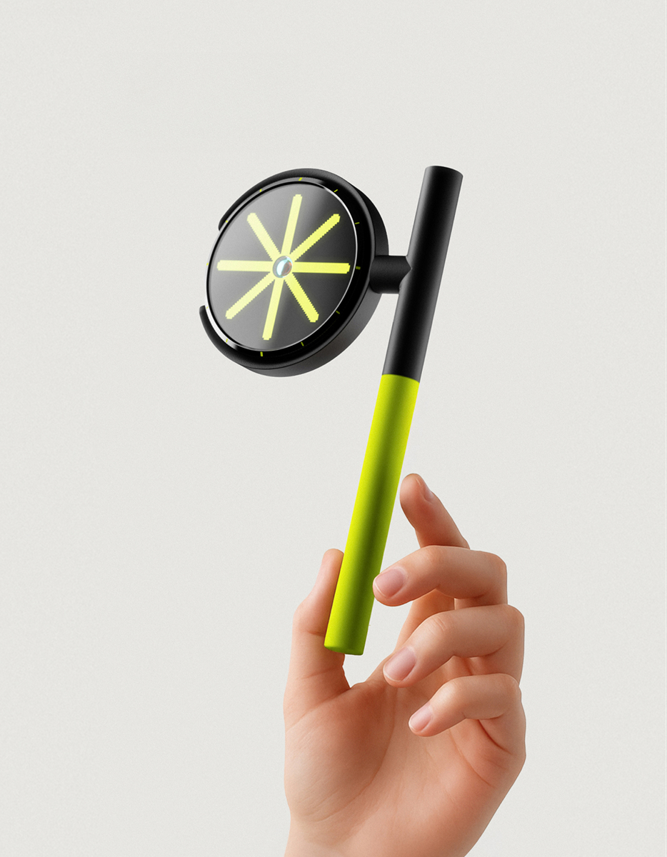 Orange gradient with shades of blue